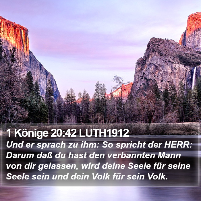 1 Könige 20:42 LUTH1912 Bible Study