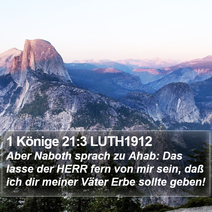 1 Könige 21:3 LUTH1912 Bible Study