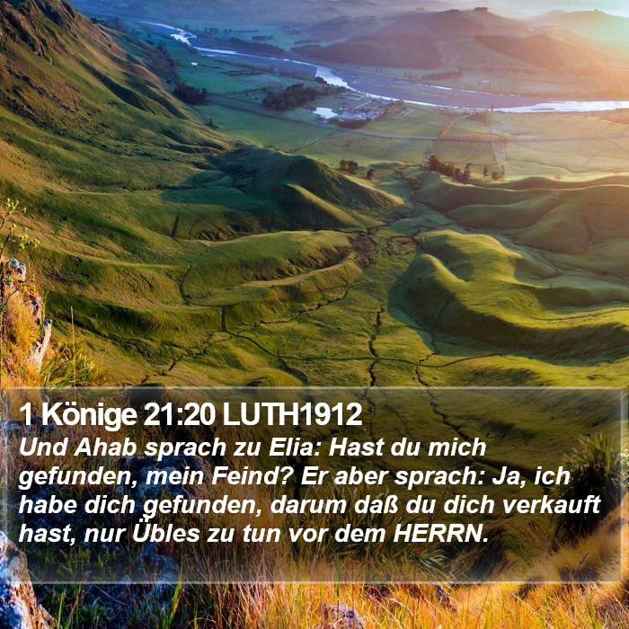 1 Könige 21:20 LUTH1912 Bible Study