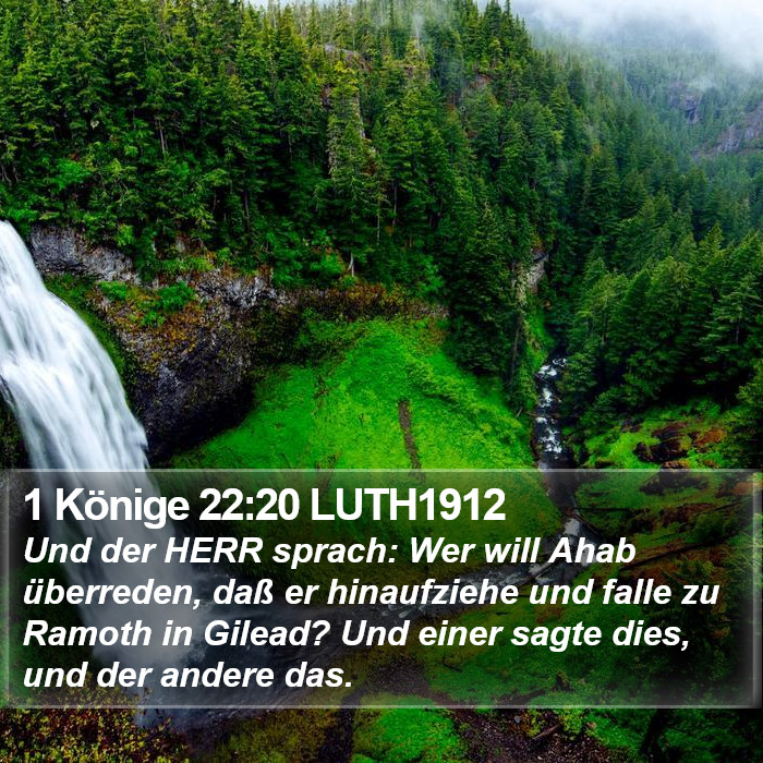 1 Könige 22:20 LUTH1912 Bible Study
