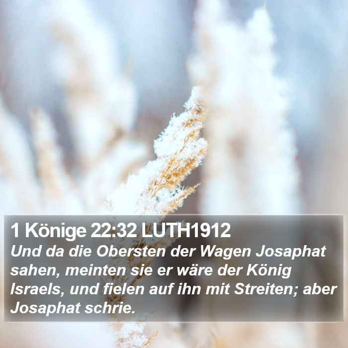 1 Könige 22:32 LUTH1912 Bible Study