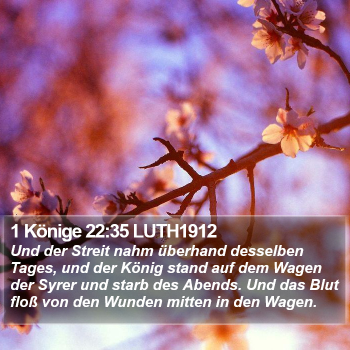 1 Könige 22:35 LUTH1912 Bible Study