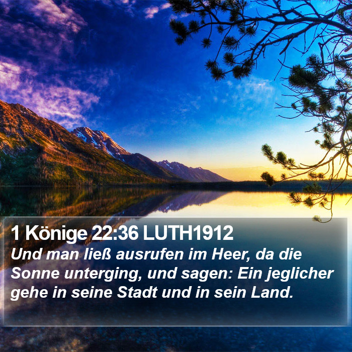1 Könige 22:36 LUTH1912 Bible Study