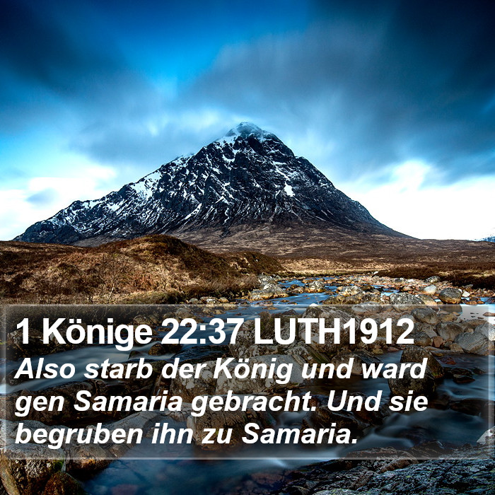 1 Könige 22:37 LUTH1912 Bible Study
