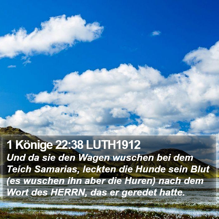 1 Könige 22:38 LUTH1912 Bible Study