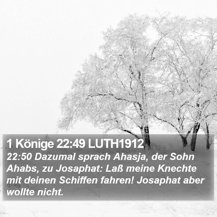 1 Könige 22:49 LUTH1912 Bible Study