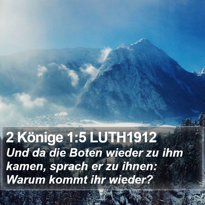 2 Könige 1:5 LUTH1912 Bible Study