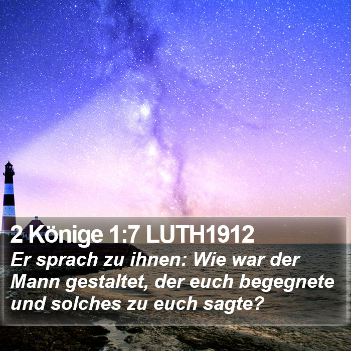 2 Könige 1:7 LUTH1912 Bible Study