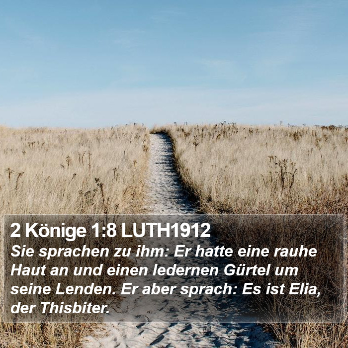 2 Könige 1:8 LUTH1912 Bible Study