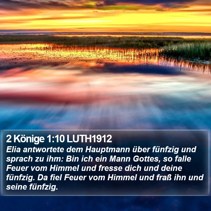 2 Könige 1:10 LUTH1912 Bible Study