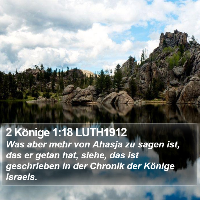 2 Könige 1:18 LUTH1912 Bible Study