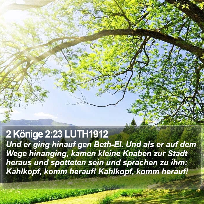 2 Könige 2:23 LUTH1912 Bible Study