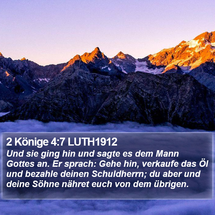 2 Könige 4:7 LUTH1912 Bible Study