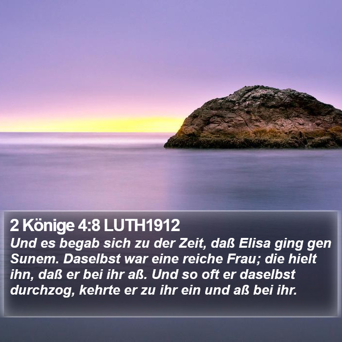 2 Könige 4:8 LUTH1912 Bible Study