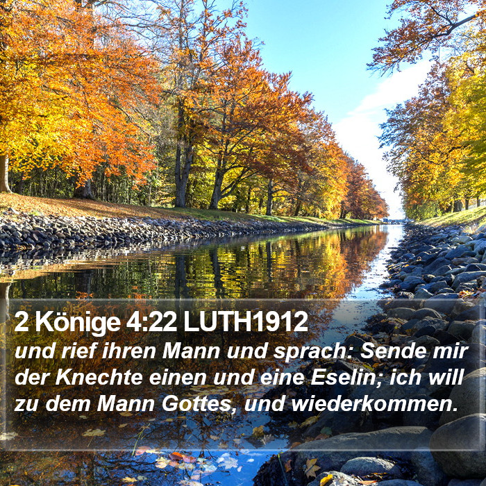 2 Könige 4:22 LUTH1912 Bible Study