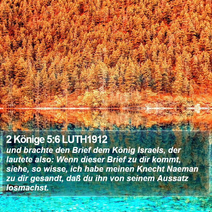 2 Könige 5:6 LUTH1912 Bible Study