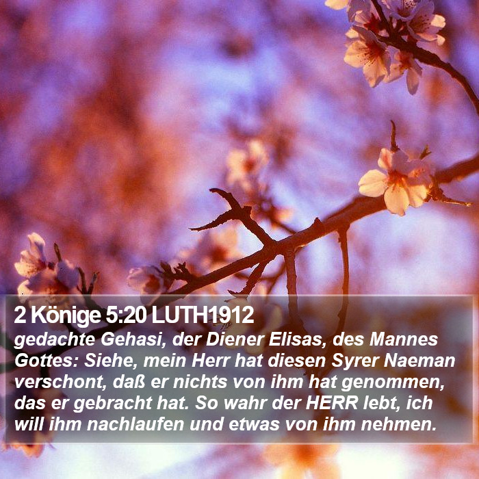 2 Könige 5:20 LUTH1912 Bible Study