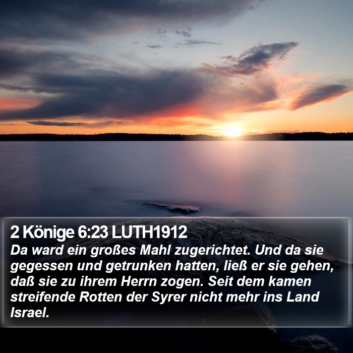 2 Könige 6:23 LUTH1912 Bible Study