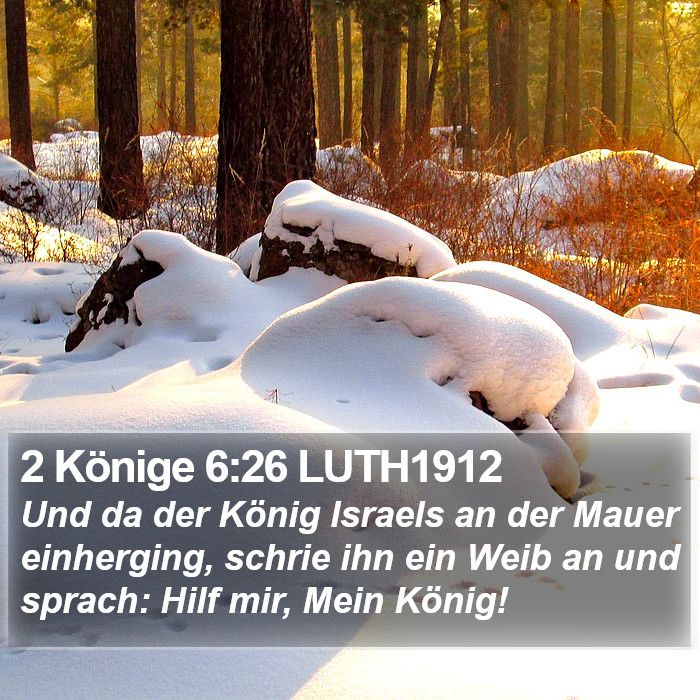 2 Könige 6:26 LUTH1912 Bible Study