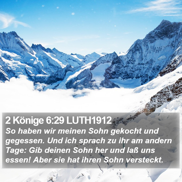 2 Könige 6:29 LUTH1912 Bible Study