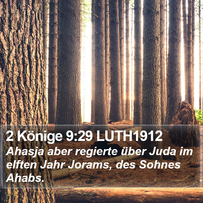 2 Könige 9:29 LUTH1912 Bible Study