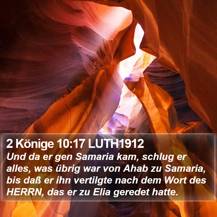 2 Könige 10:17 LUTH1912 Bible Study