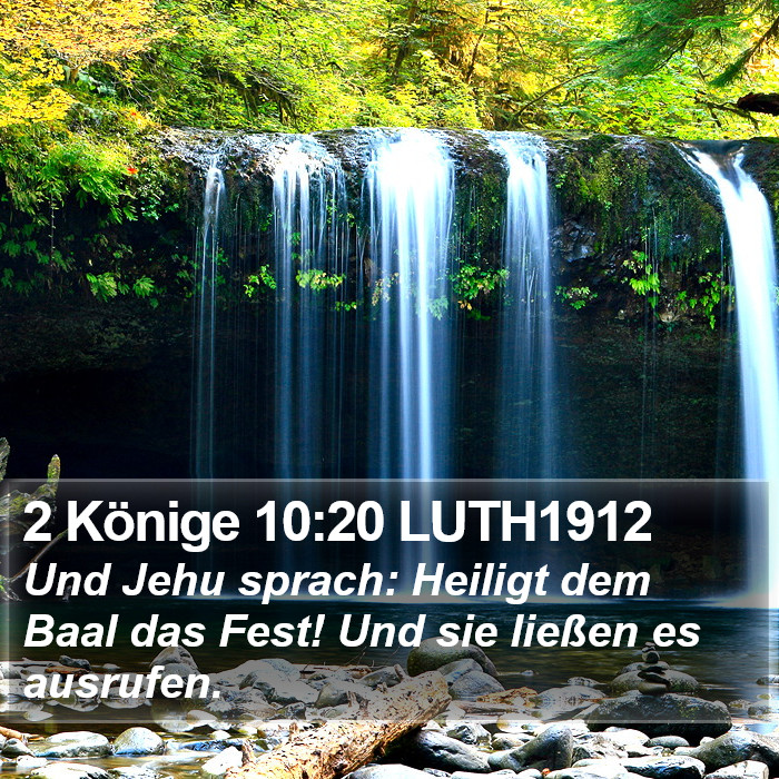 2 Könige 10:20 LUTH1912 Bible Study