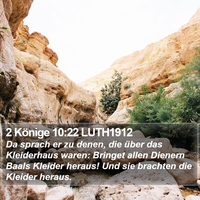 2 Könige 10:22 LUTH1912 Bible Study