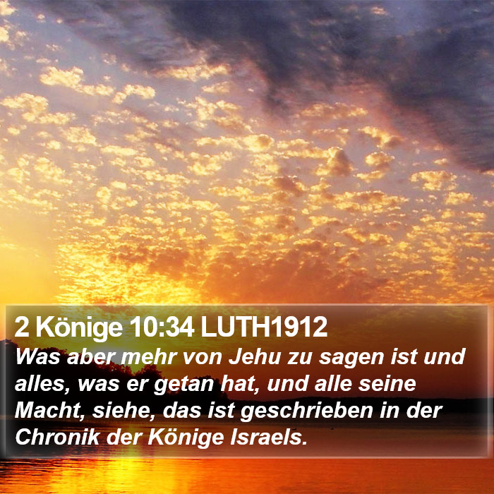 2 Könige 10:34 LUTH1912 Bible Study