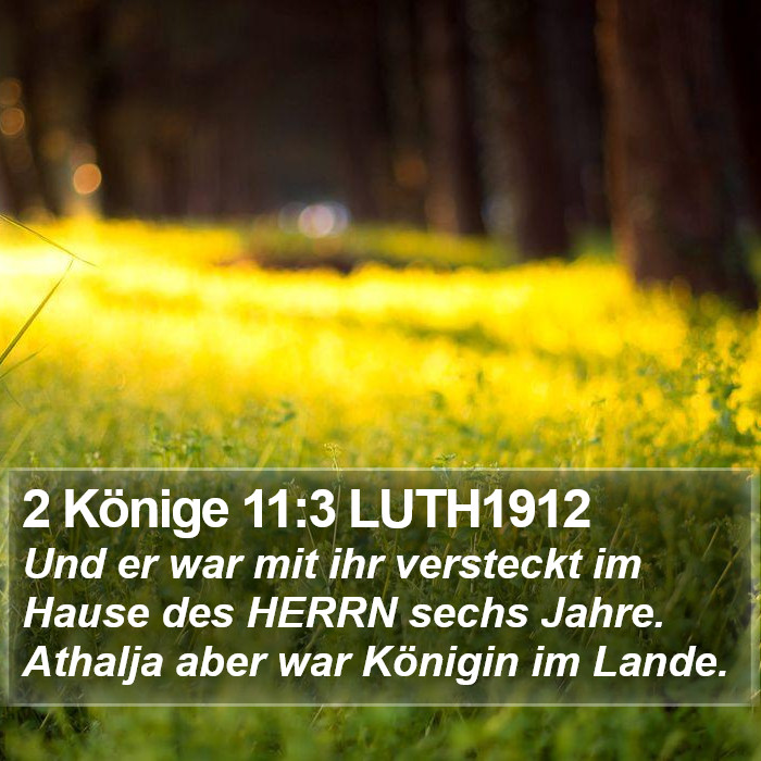 2 Könige 11:3 LUTH1912 Bible Study