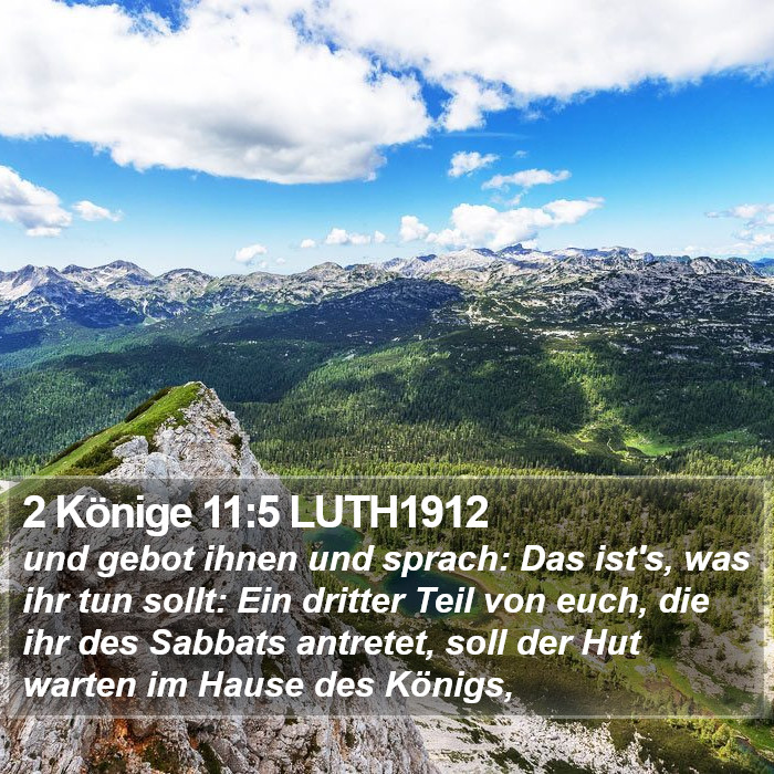 2 Könige 11:5 LUTH1912 Bible Study