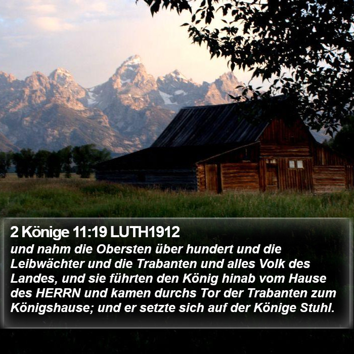 2 Könige 11:19 LUTH1912 Bible Study