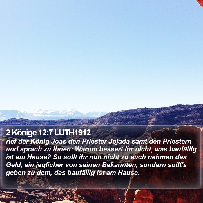 2 Könige 12:7 LUTH1912 Bible Study