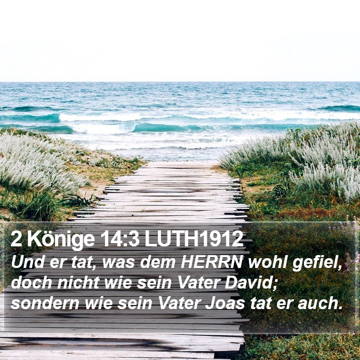 2 Könige 14:3 LUTH1912 Bible Study