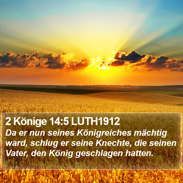 2 Könige 14:5 LUTH1912 Bible Study