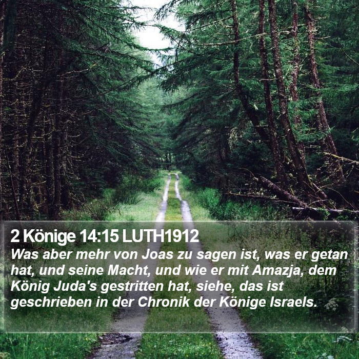 2 Könige 14:15 LUTH1912 Bible Study