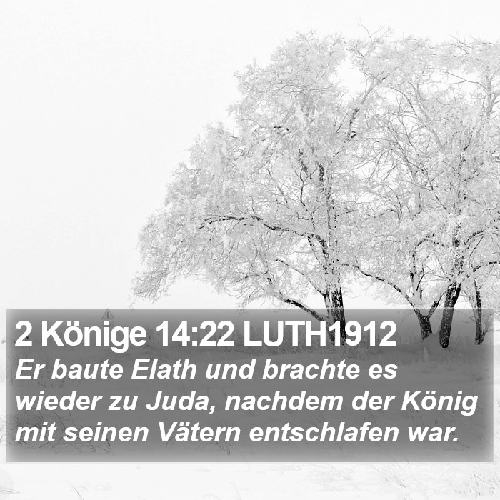 2 Könige 14:22 LUTH1912 Bible Study