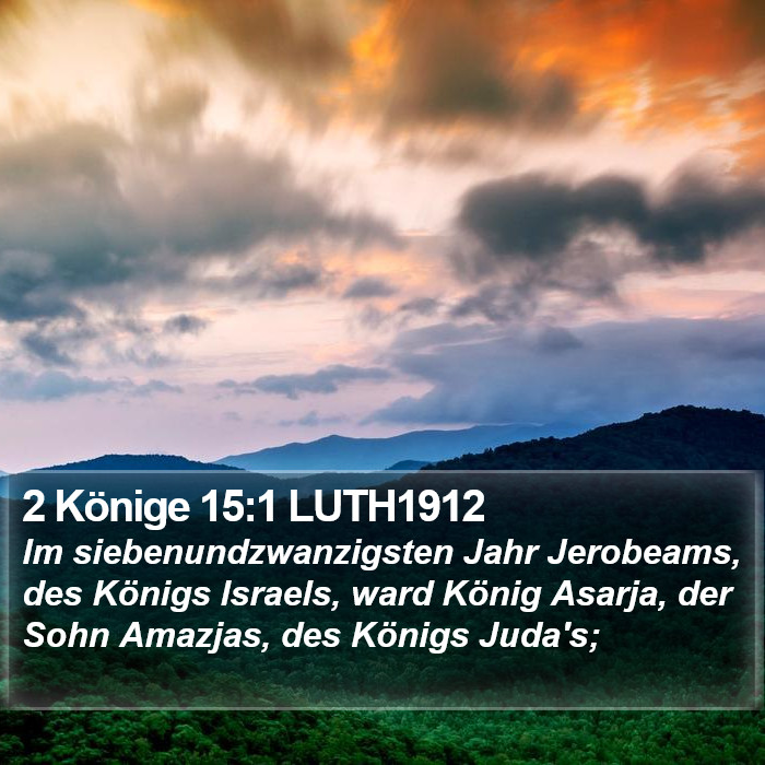 2 Könige 15:1 LUTH1912 Bible Study