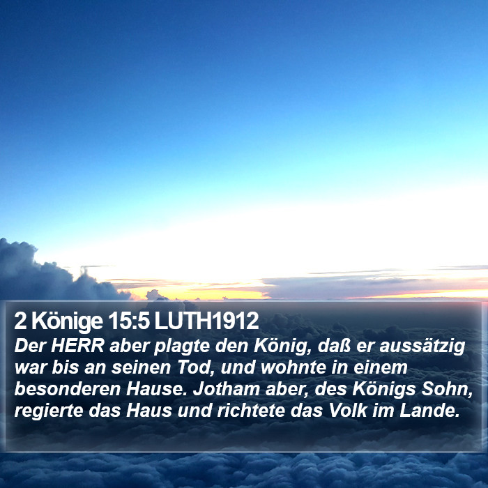 2 Könige 15:5 LUTH1912 Bible Study