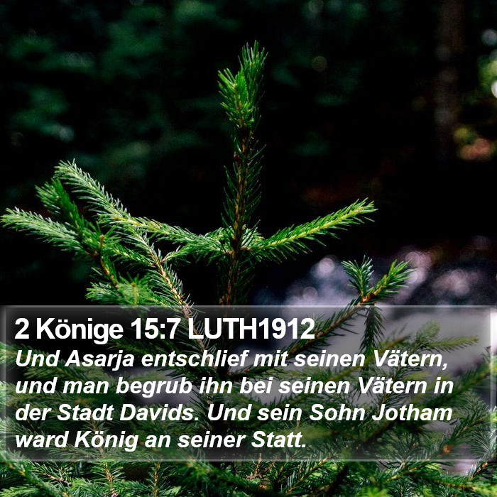 2 Könige 15:7 LUTH1912 Bible Study