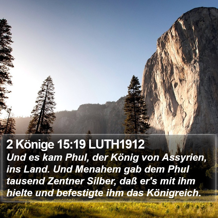 2 Könige 15:19 LUTH1912 Bible Study