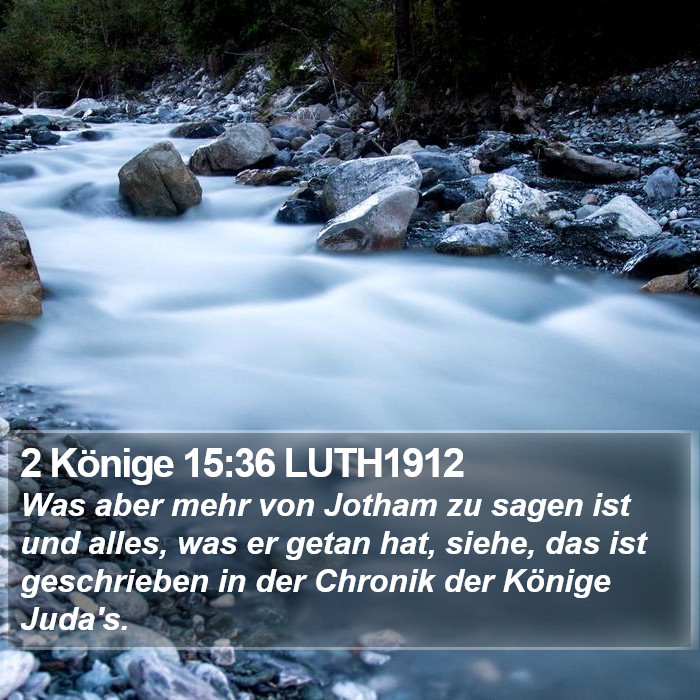 2 Könige 15:36 LUTH1912 Bible Study