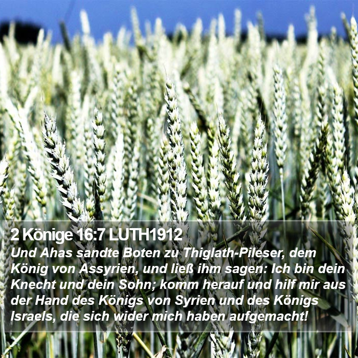 2 Könige 16:7 LUTH1912 Bible Study