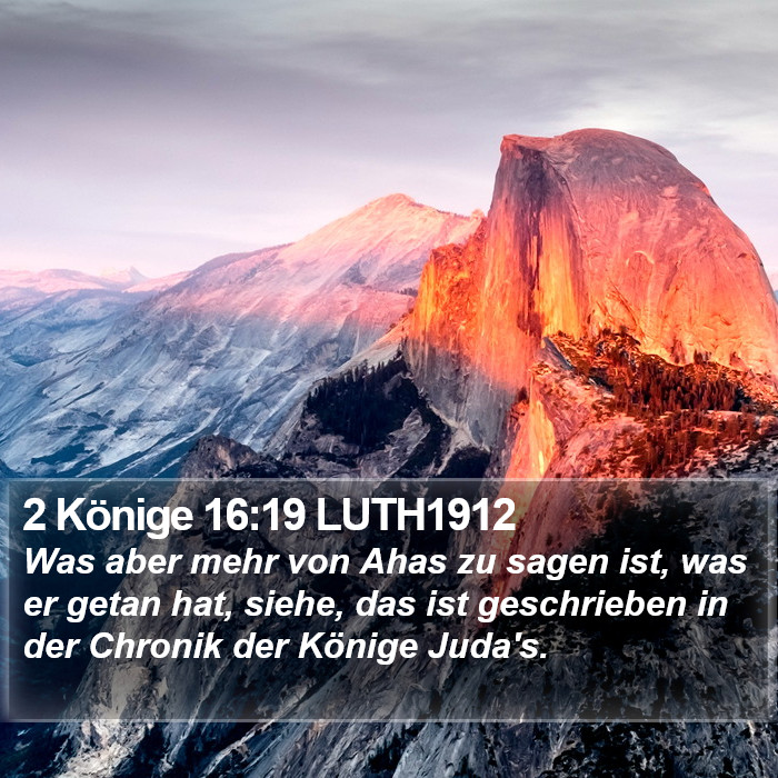2 Könige 16:19 LUTH1912 Bible Study