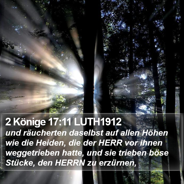 2 Könige 17:11 LUTH1912 Bible Study