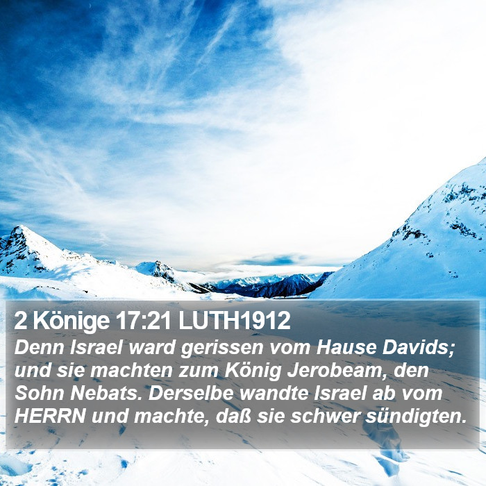 2 Könige 17:21 LUTH1912 Bible Study