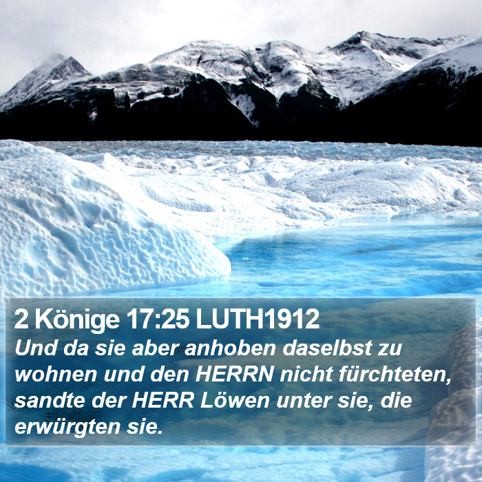 2 Könige 17:25 LUTH1912 Bible Study