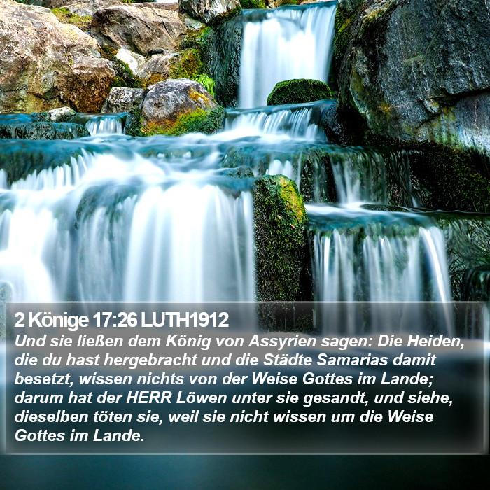 2 Könige 17:26 LUTH1912 Bible Study