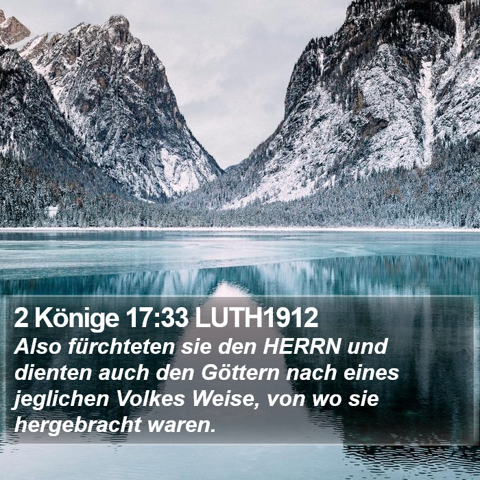 2 Könige 17:33 LUTH1912 Bible Study