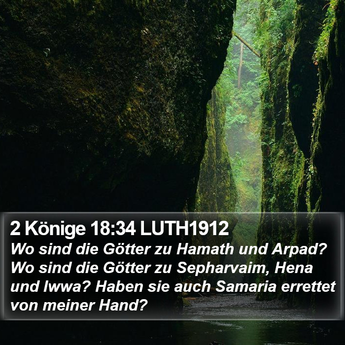 2 Könige 18:34 LUTH1912 Bible Study